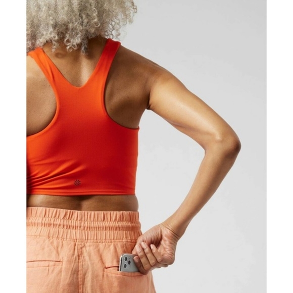 Athleta Cabo Linen 4" Shortie Size 14 Adobe Peach - Picture 9 of 12